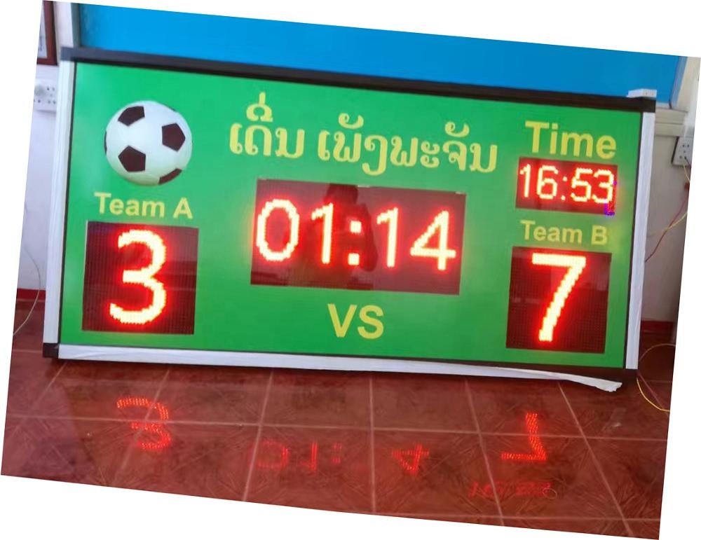 لوحة تسجيل LED لكرة القدم الرق - مراجعة Scoreboard Digital وسعره