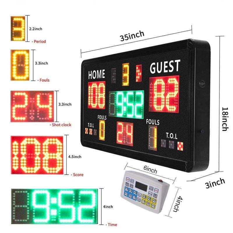 لوحة تحكم محمولة مع شاشة LED ر - مراجعة Scoreboard Digital وسعره