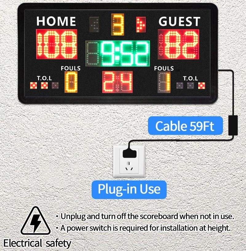 لوحة تحكم محمولة مع شاشة LED ر - مراجعة Scoreboard Digital وسعره